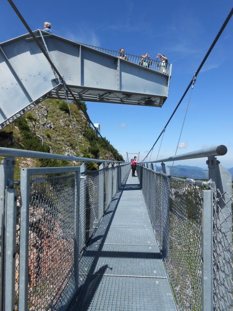 Vyhlídka a závěsný most stezky 360°Skytour